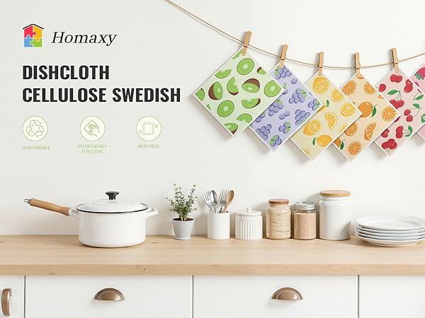CELLULOSE SWEDISH DISHCLOTH CLEAN LIVING STARTS IN THE KITCHEN