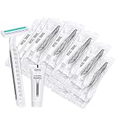 Disposable Razors in Bulk Pack of 60,Gray Bulk Razors Disposable Individually Wrapped Twin Blade ...