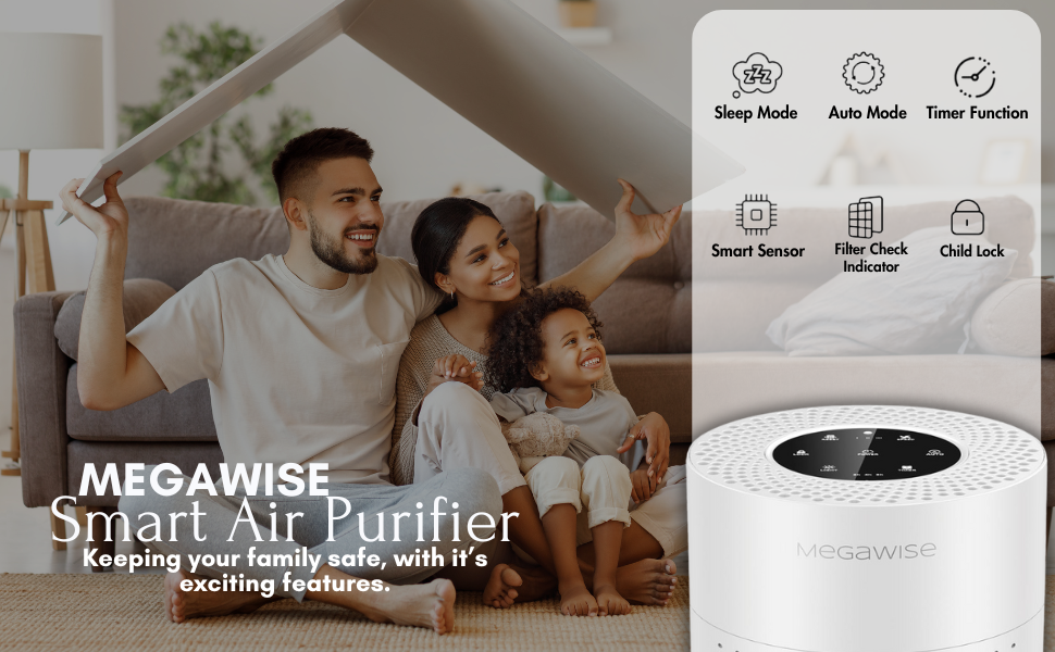 MegaWise Smart Air Purifier for Home Large Room
