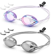 GGBuy Racing Swim Goggles for Men Women Adults Youth Mirrored Swim Glasses