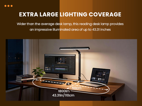43.31 inch EXTRA LARGE LIGHTING COVERAGE