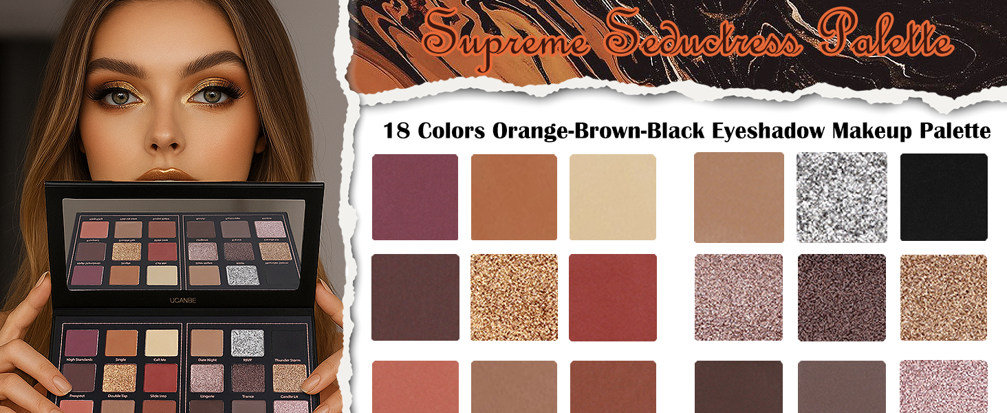 Matte Eyeshadow Palette Pro 18 Colors Pigmented Shimmer Glitter Eye Shadow Palette