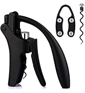 KEISSCO Compact Wine opener Vertical Lever Corkscrew Wine Bottle Opener with Foil Cutter & Extra ...