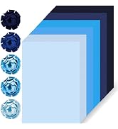 100 Sheets Blue Navy Colored Cardstock Thick Paper, 5 Colors Assorted Blue Colored Card Stock Pap...