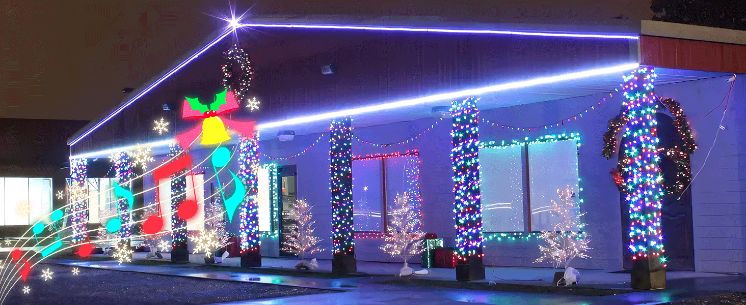 music christmas lights
