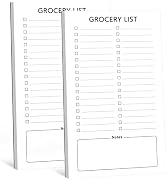 Joyberg Grocery List Magnet Pad for Fridge, 2 Pack Magnetic Notepads for Refrigerator, Magnetic G...