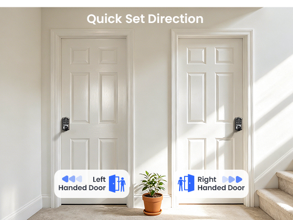keyless entry door lock deadbolt with handle set