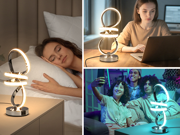RGB Modern Spiral Table Lamp