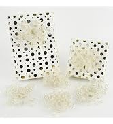 HUIHUANG Curly Bows for Gift Wrapping Self Adhesive Christmas Gift Bows Metallic Gold Burst Curly...