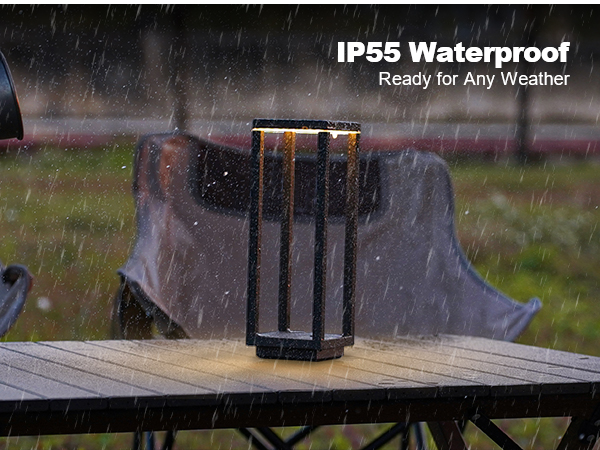 IPX5 ?Water Resistant? Outdoor Table Lamp
