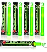 25 Ultra Bright Green Glow Sticks - Individual Packed With Lanyard - For Camping, Emergency Survi...