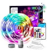 VOLIVO LED Strip Lights WiFi 100 FT, Compatible with Alexa and Google Assistant, 2 Rolls of 50ft ...