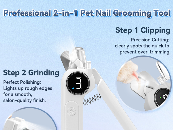 Professional 2-in-1 Pet Nail Grooming Tool