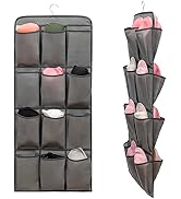 ANIZER Dual Sided Hanging Shoe Organizer for Closet with 24 Large Pockets Hanging Shoe Rack Holde...