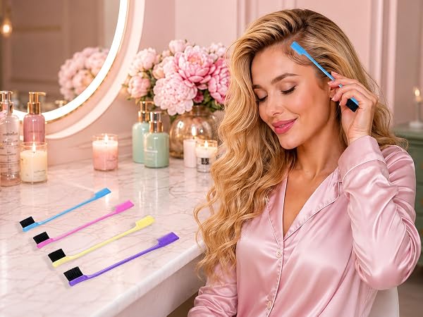 4Pcs Edge Control Brush,Eyebrow Brush for Woman Girl