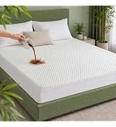 COZYXWORLD Queen Waterproof Mattress Protector, Soft Cooling Mattress Cover | Noiseless 3D Air Fa...