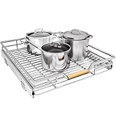 Pull out Cabinet Organizer,Heavy Duty Smooth Sliding Under Cabinet Shelves for Pots and Pans,Roll...
