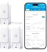 GoveeLife Outdoor Thermometer Hygrometer Subdevice H5107 (3 Pack), Mini Temperature Humidity Sens...