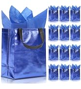 KeerxunBag 12pcs Reusable Gift Bags(Includes Tissue Paper) Gift bag with handle Birthdays Parties...