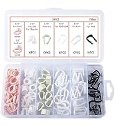 70PCS Car Fuel Line Clips,7 Size Nylon Fuel Line Repair Kit Replacement 3/8