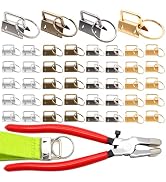 Bemaka 40Sets Key Fob Hardware 1 Inch, Keychain Hardware Set, 4 Colors Keychain Making Kit with G...