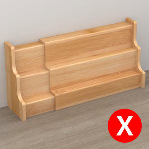 3 tier bamboo wood expandable spice rack cabinet organizer