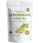Organic Lemongrass Tea Loose Leaf Cuts, Cymbopogon Flexuosus Cut and Sifted, East Indian Lemongra...
