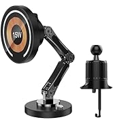 iAXBi Magnetic Car Mount Charger for MagSafe, 15W Wireless Fast Charger Phone Holder for Car Vent...