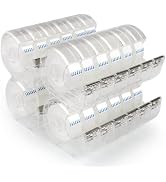 JEFURE 24 Pack Transparent Tape with Dispenser, 0.7In x 1000In Clear Tapes and Refillable Dispens...