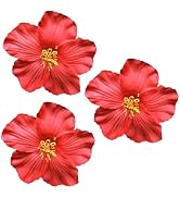 Red 8 cm Hawaiian Flower Hair Clip for Women Girls Fashion Bohemian Flowers Hair Accessory for Da...