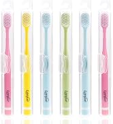 lanjue 6pcs Travel Toothbrush Set, Extra Soft Toothbrushes for Adults Gentle Portable Manual Toot...