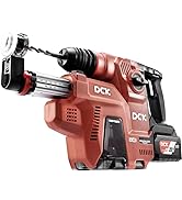 DCK 20V Cordless Rotary Hammer Drill with Dust Collector, 15 in³ Dust Collection Box, 5-Inch Stro...