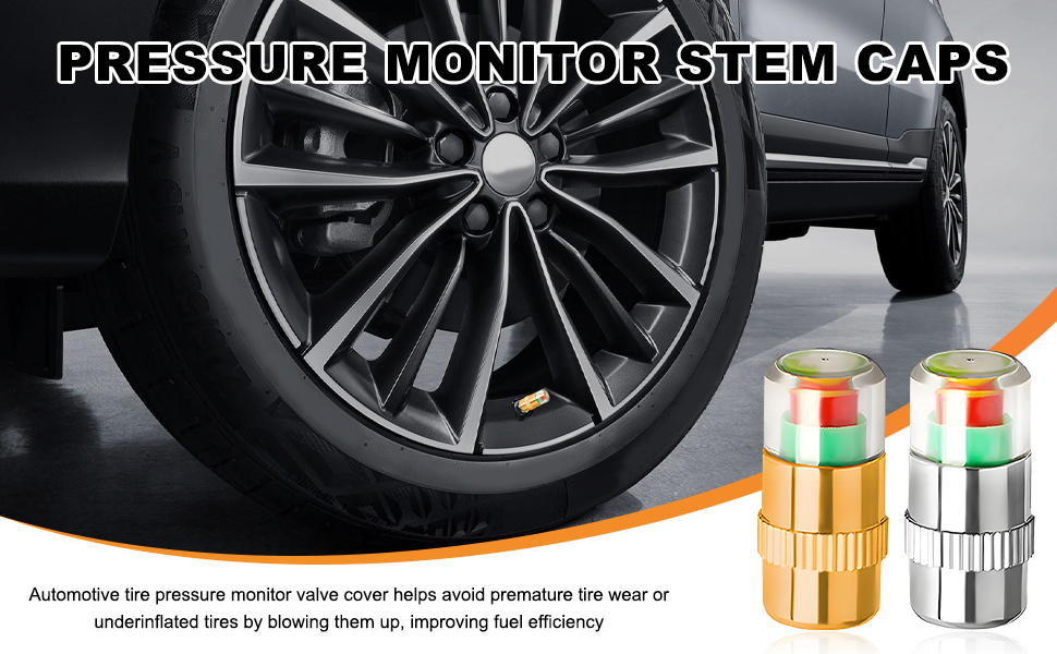 It is set in three colors, which represent the different pressure conditions of the tyre.