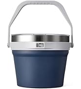 COKTIK 7L Vacuum Insulated Ice Bucket with Lid,Large capacity Stainless Steel Beverage Bucket for...