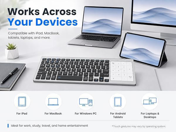 bluetooth keyboard with trackpad