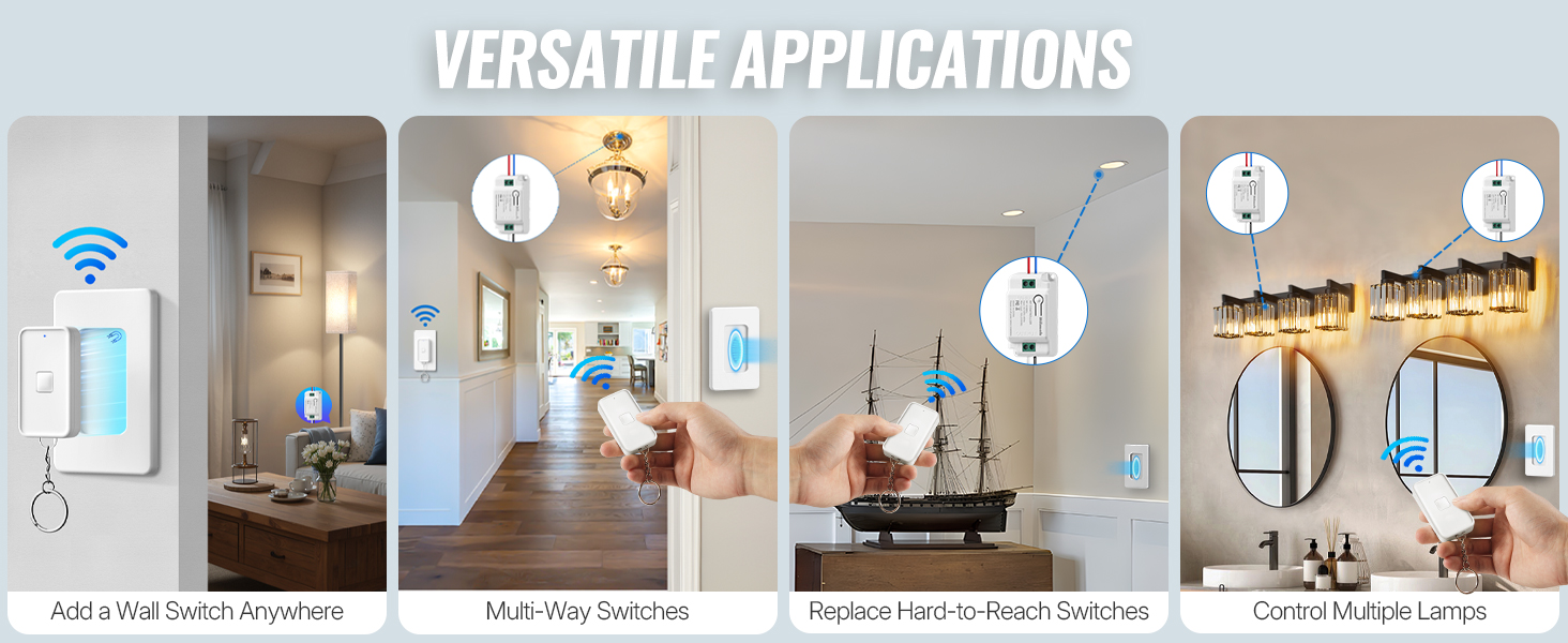 Wireless Light Switch and Receiver Kit
