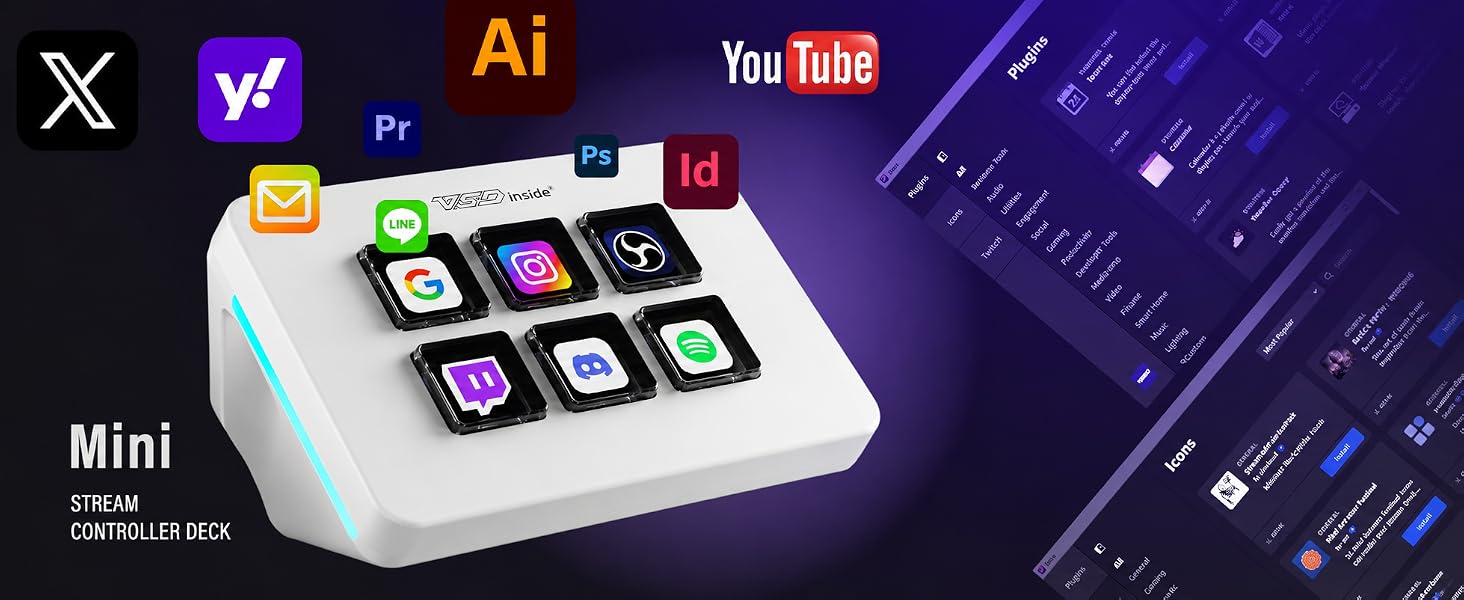 streaming deck stream macro pad keypad keyboard key custom programmable gaming shortcut customized