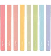 YISAN Highlighters Pastel Assorted Colors,No Bleed,Soft Tip,Cute Aesthetic for Book Journal,8-Pac...