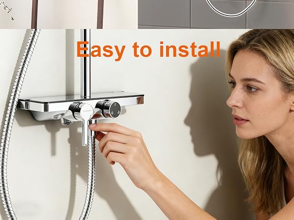 BBLIFE Metal Handheld Shower Head Shower Hose