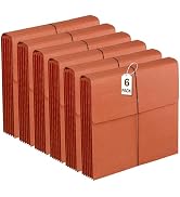 6 Packs Expanding File Pockets with Flap,Heavy Duty Expandable Folder Bag,Accordion File Folder,E...
