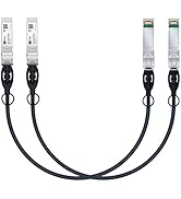 SFP+ Cable, 10G SFP+ DAC, 0.25M(0.82ft), Passive Direct Attach Copper Twinax Cable for Cisco SFP-...