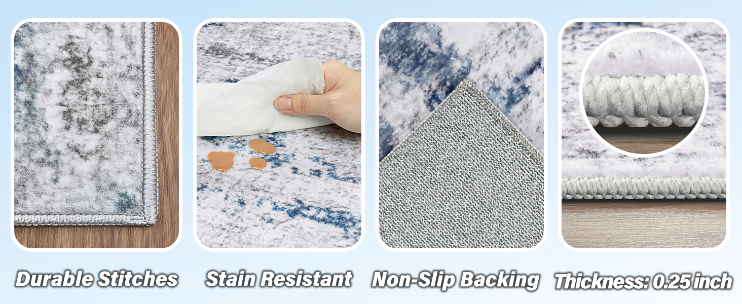 More durable living room area rugs