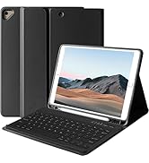 Keyboard Case for iPad 9th Generation 2021/8th Gen/7th Gen 10.2 Inch, Detachable Wireless with Pe...
