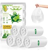 OKKEAI 4-5 Gallon Trash Bags Small Garbage Bags Bathroom Trash Can Bags 15L Bin Liner for Office ...