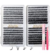 RITALASH Lash Extension Kit 30D+40D+50D+60D DIY Lash Clusters 640pcs Cluster Lashes Individual La...
