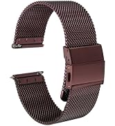 HARFINGTON Stainless Steel Mesh Watch Band Quick Release Metal Watch Strap Adjustable Fold Clasp ...