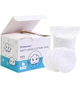 Cottonessence Oval Cotton Pads (100-Count)- 100% Pure Cotton, Gentle Enough for Babies, Soft Text...