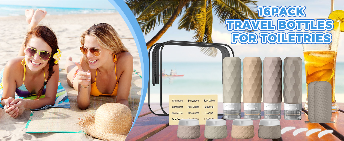 16Pack Travel Bottles for Toiletries