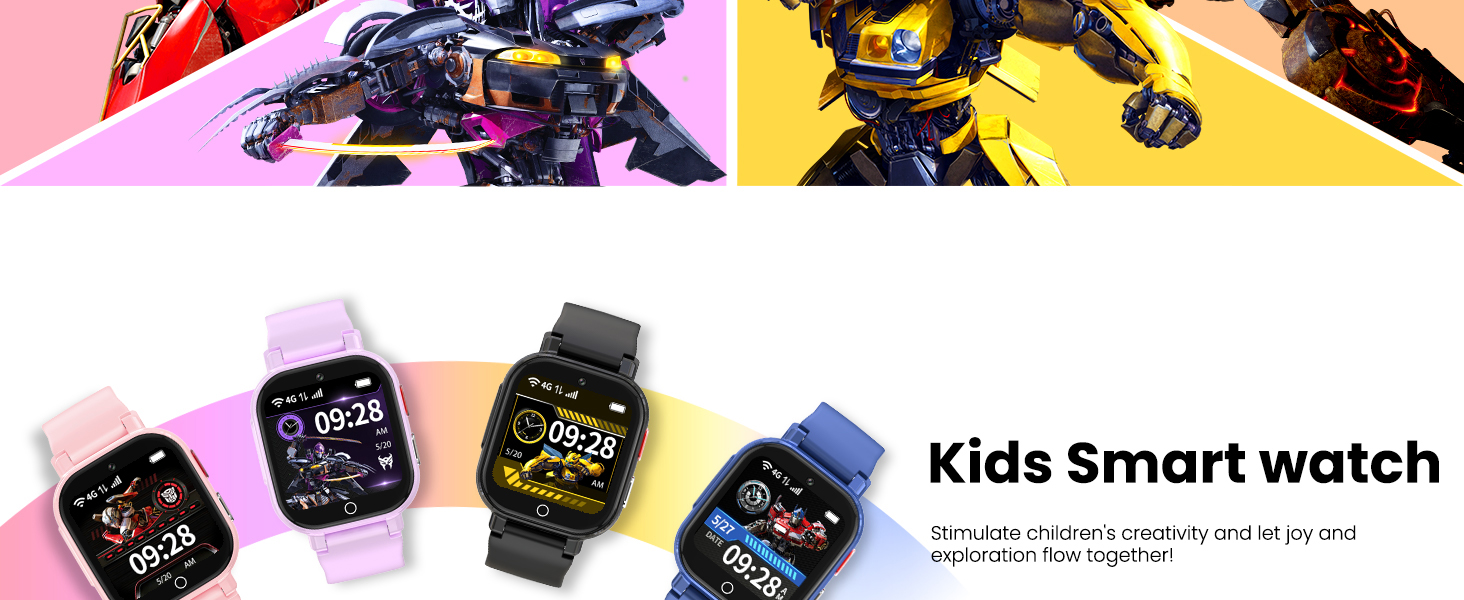 kids smart watch 4g transformers