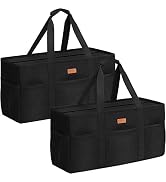 LHZK Standing Extra Large Utility Tote Bag with Metal Wire Frame and the Sides Rinforced, Large C...